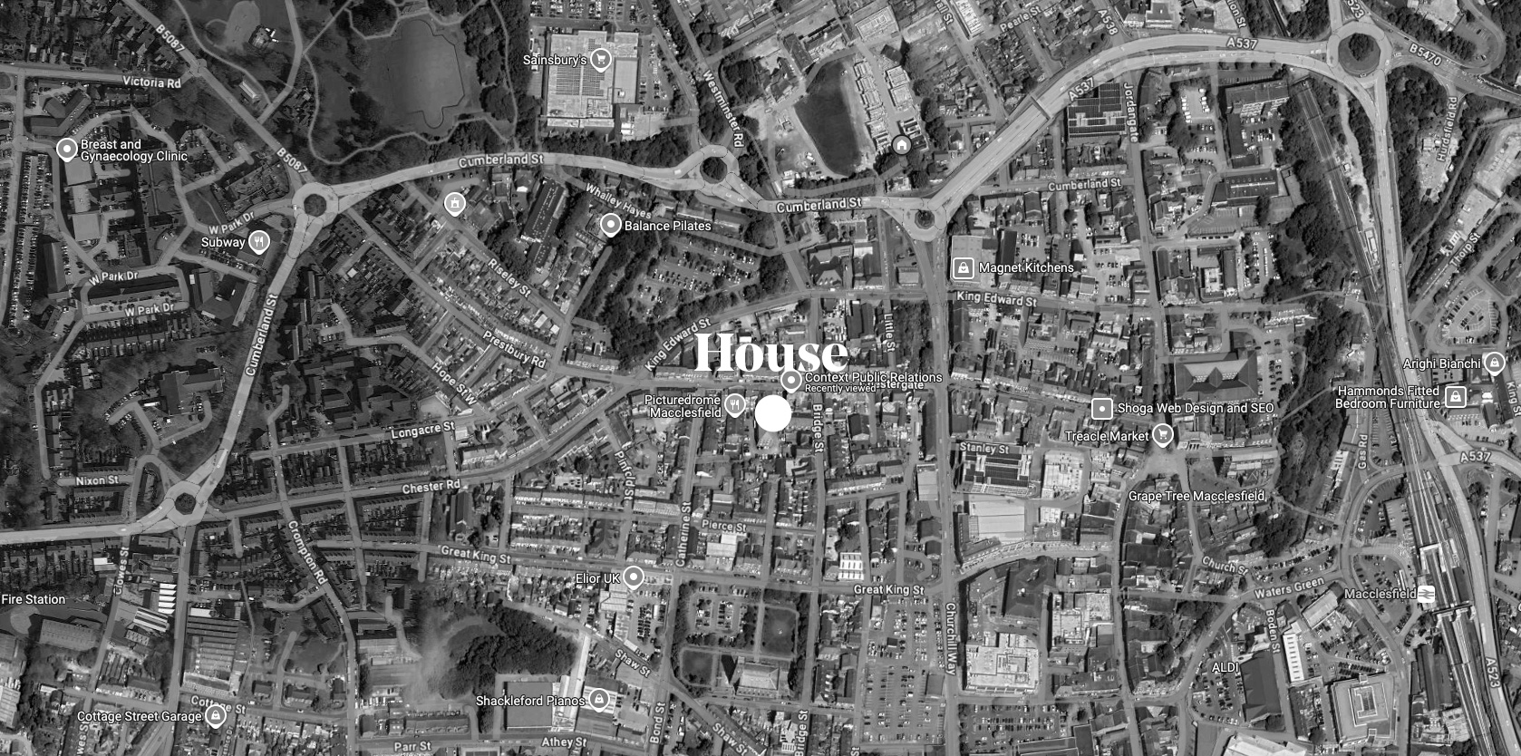 House Creative Pin on Google Map Image